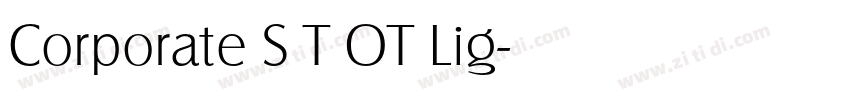 Corporate S T OT Lig字体转换
